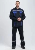Костюм рабочий ИТР СОП UZ (тк.Саржа,250) брюки, т.синий/васильковый